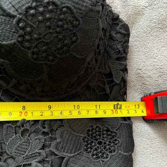 Black bustier ~ corset style | hook & eye back - Picture 2 of 8